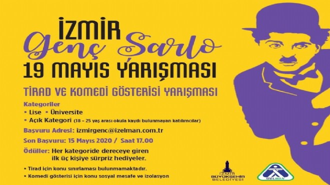 İzmir'de Büyükşehir'den 'Genç Şarlo' yarışması