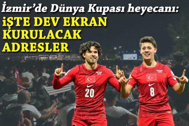 İzmir'de Dünya Kupası heyecanı: İşte dev ekran kurulacak adresler
