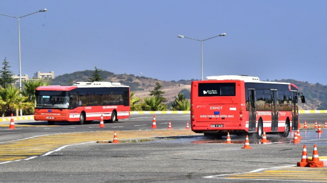 İzmir de ESHOT şoförü adaylarının zorlu sınavı!