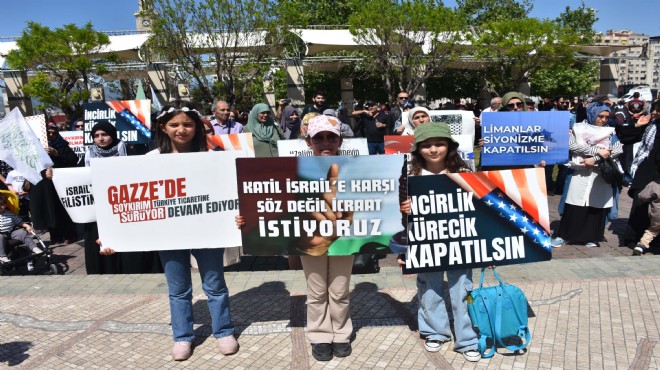 İzmir'de 'İsrail' protestosu