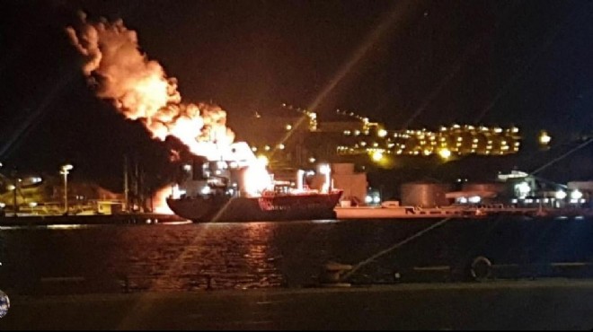 İzmir de LPG gemisinde patlama: 1 ölü, 16 yaralı