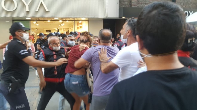 İzmir de Pınar Gültekin eylemine polis müdahalesi!