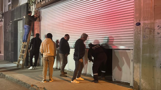 İzmir de baskı atölyesinde yangın paniği