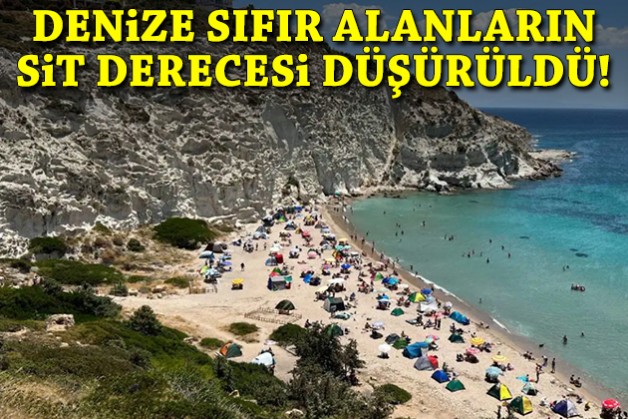 İzmir'de denize sıfır alanların sit derecesi düşürüldü