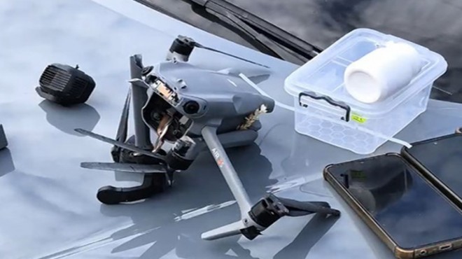 İzmir de drone ile zehir sevkiyatı: Polis vurarak düşürdü