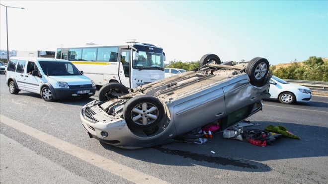 İzmir'de feci kaza: 2 yaralı