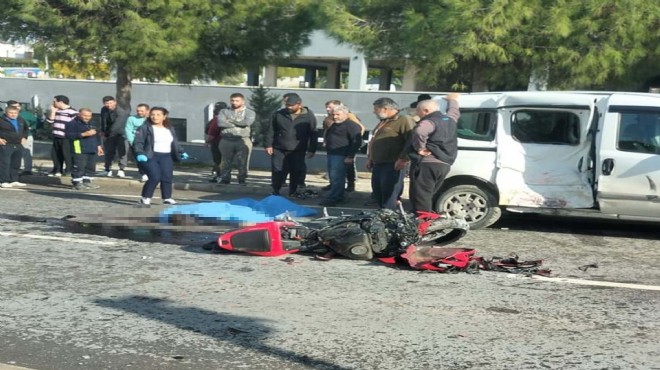 İzmir de feci kaza: Motosikletlinin acı sonu!