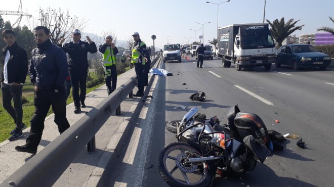 İzmir'de feci ölüm: Kamyonun altında kaldı