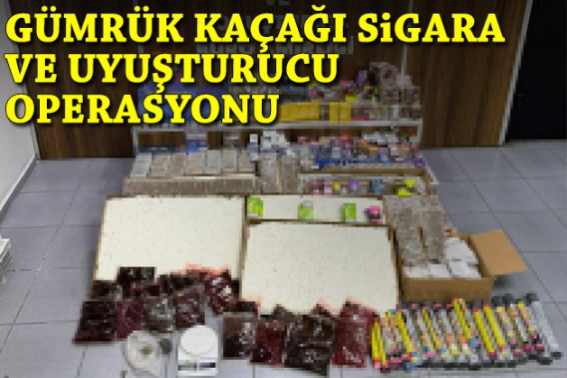 İzmir'de gümrük kaçağı sigara ve uyuşturucu operasyonu!