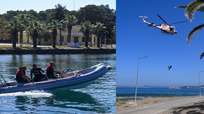 İzmir de havada, karada ve denizde deprem ve tsunami tatbikatı
