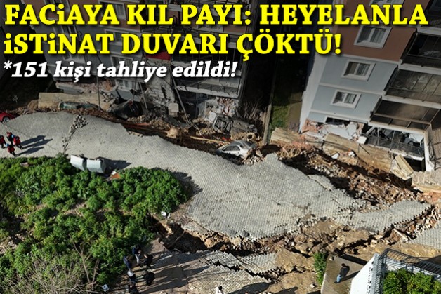 İzmir'de heyelan sonucu istinat duvarı çöktü: 151 kişi tahliye edildi!