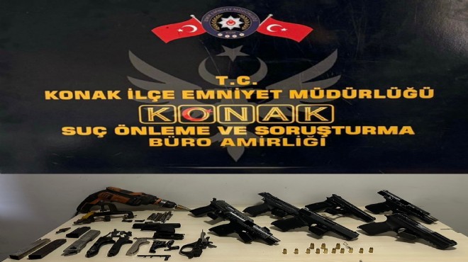 İzmir de kaçak silah operasyonu!