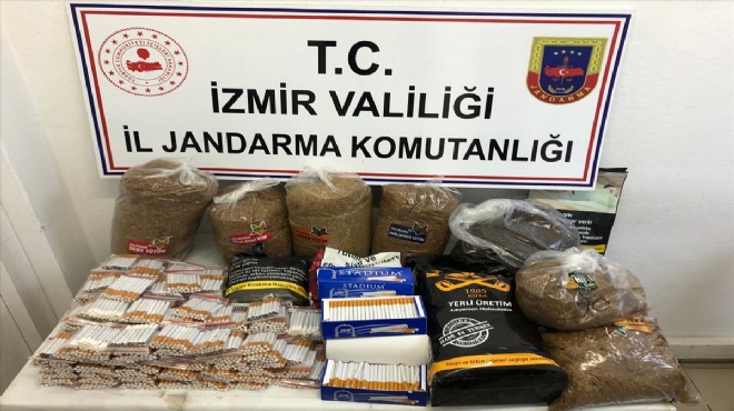 İzmir'de kaçak tütün ve sigara operasyonu