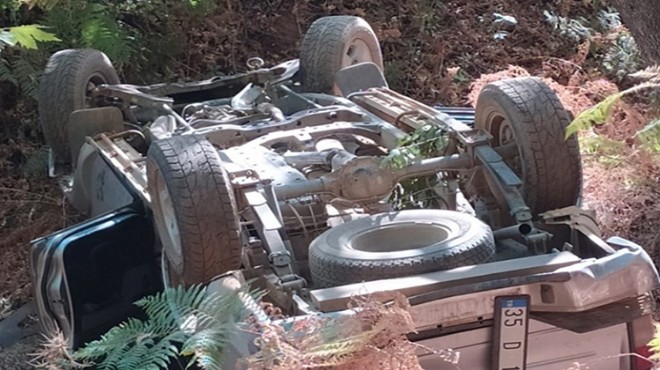 İzmir'de kamyonet uçuruma devrildi: 1 ölü