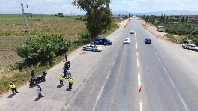 İzmir'de karadan ve havadan trafik denetimi