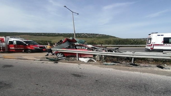 İzmir'de korkunç kaza: 1 ölü, 1 yaralı