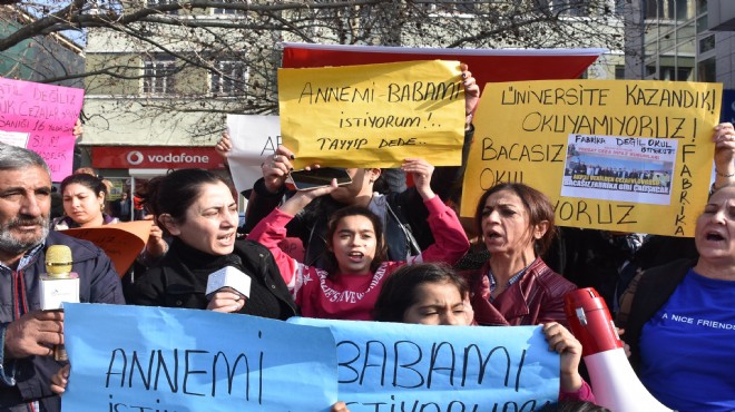 İzmir de mahkum yakınlarından  af  eylemi