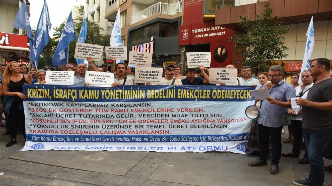 İzmir de memurlardan zam tepkisi