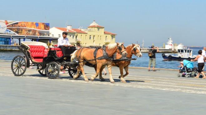 İzmir de o faytonlar için  men  kararı!