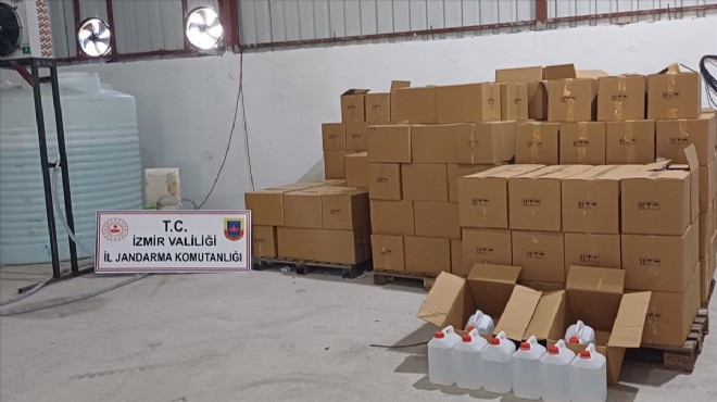 İzmir de  ölüm içkisi  deposu baskını!