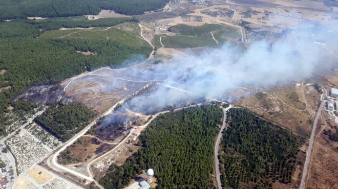 İzmir'de ormanlık alanda korkutan yangın