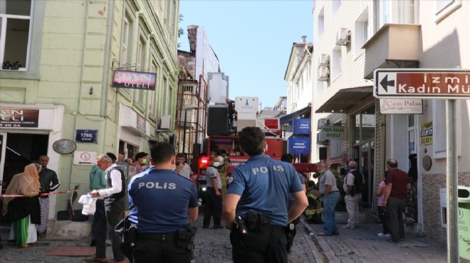 İzmir de otelde yangın paniği!