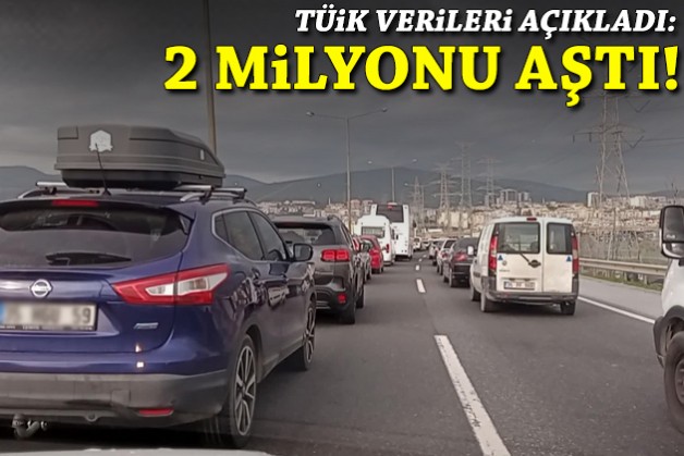 İzmir'de trafiğe kayıtlı araç sayısı 2 milyonu geçti!