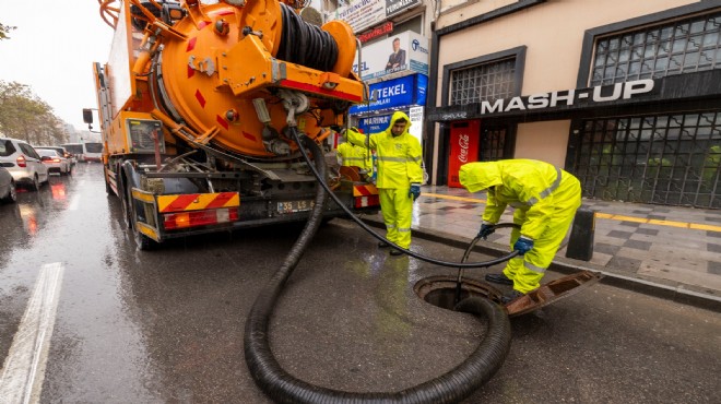 İzmir de yağış ve fırtına seferberliği