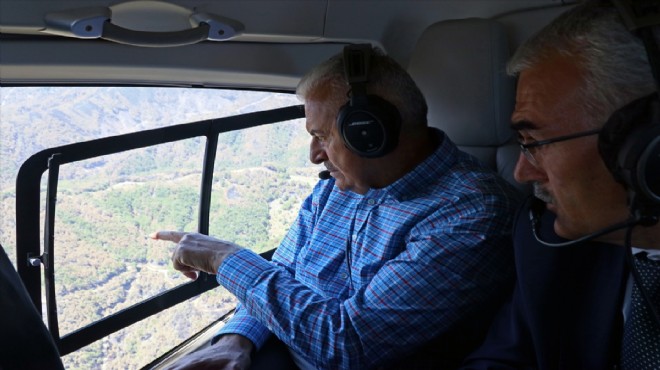 İzmir de yangın alanını inceleyen Yıldırım dan kritik  sabotaj  mesajı!