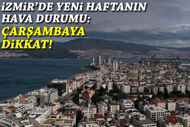 İzmir'de yeni haftanın hava durumu: Çarşambaya dikkat!