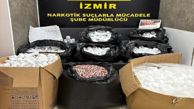İzmir de  zehir  baskını: 316 bin hap ele geçirildi!