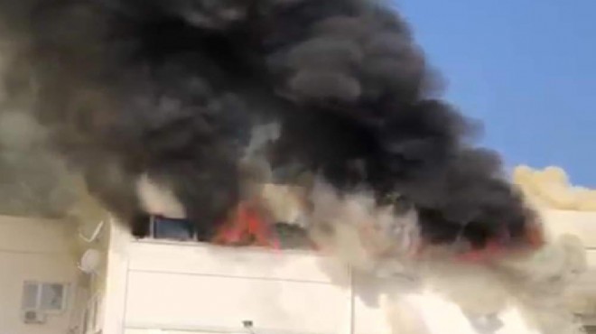 İzmir'deki fabrikada korkutan yangın!