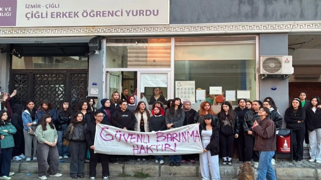 İzmir deki kız yurdunda tacize protesto!