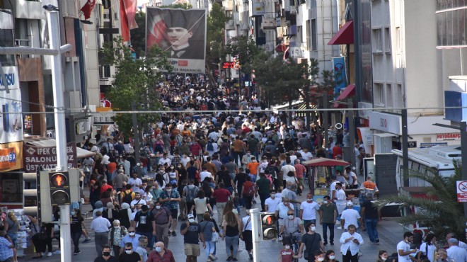 İzmir'in büyük çarşısında maske ve mesafe unutuldu