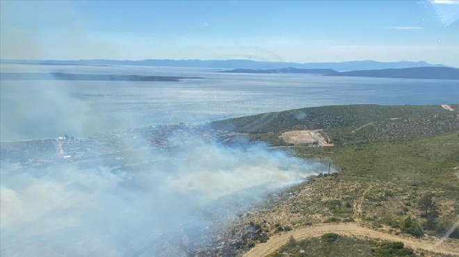 İzmir in iki ilçesinde orman yangını paniği!