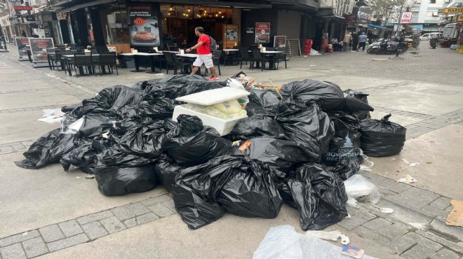 İzmir in kalbinde çöp dağları!