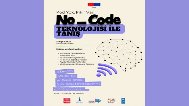 İzmir’de gençlere No-Code eğitimi fırsatı