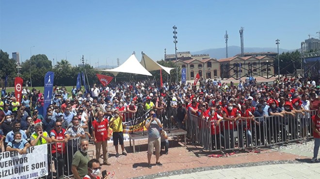 İzmir'de miting havasında sözleşme sevinci… Soyer: Emeğin kıymetini biliyoruz!