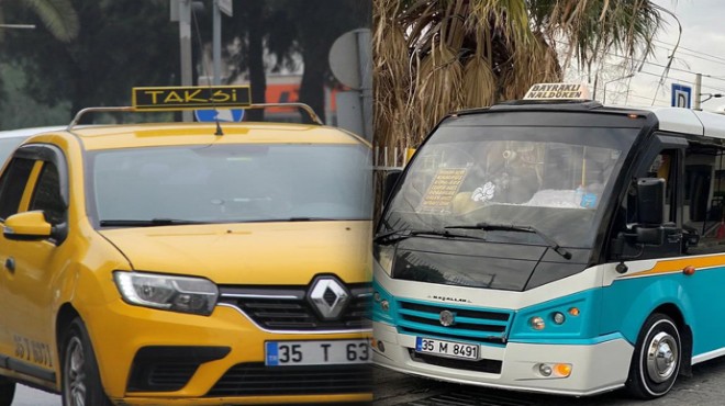 İzmir’de taksi ve minibüslere zam!