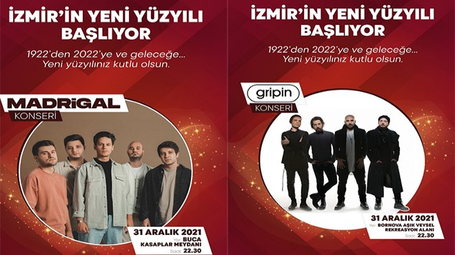 İzmir'de yılbaşı gecesi dört ilçede dört konser