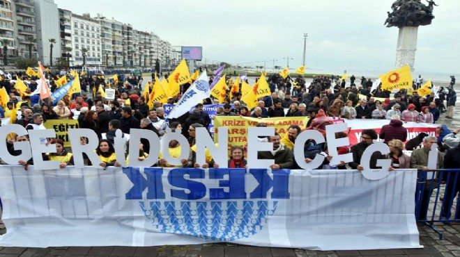 KESK ten İzmir de bölgesel miting