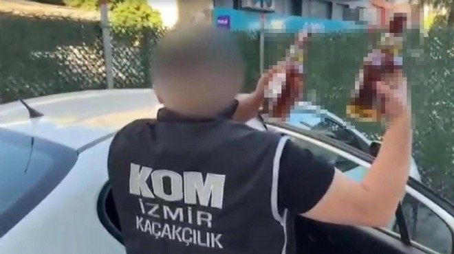 İzmir de kaçak içki operasyonu: Binlerce şişe ele geçirildi