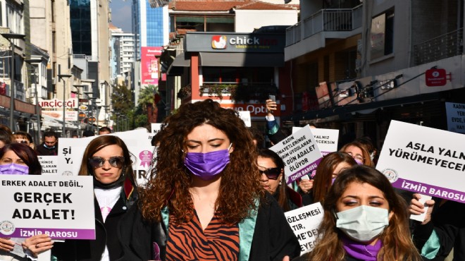 Kadın avukatlar şiddete karşı yürüdü!