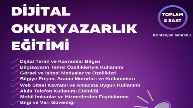Kadınlar için dijital okuryazarlık eğitimi başlıyor