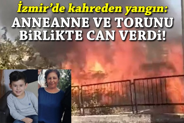 Kahreden yangın: Anneanne ve torunu alevlerin arasında can verdi!