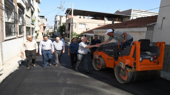 Karabağlar da asfaltlama mesaisi son hız