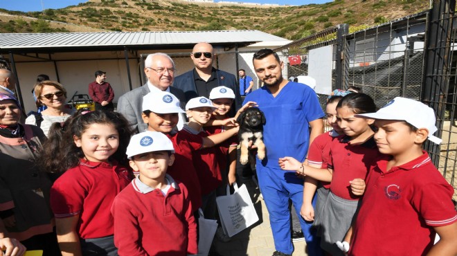 Karabağlar'da çocuklar can dostu tesisi gezdi