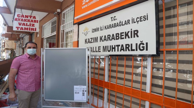 Karabağlar'da muhtarlara duyuru panosu