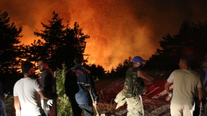 Karabük teki orman yangını devam ediyor!