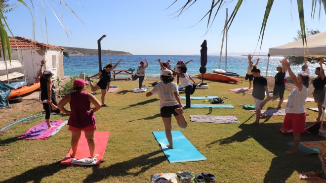 Karaburun'da denize nazır pilates